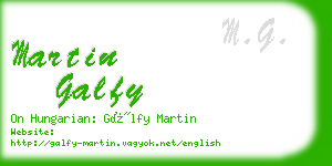 martin galfy business card